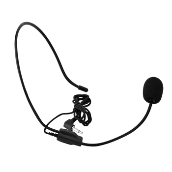 Prenosni Head-Mounted Žično Prostoročni Mikrofon 3.5 mm Mini Jack Avdio MIC stopnje Uspešnosti Kažejo, Petje Univerzalni Mikrofon