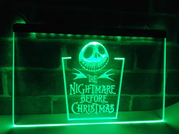 LC128 - Nočna mora, pred Božičem, NOVE LED Neon Luči Prijavite doma dekor obrti