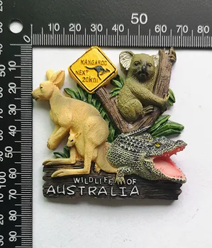 Avstralija Nova Zelandija Argentina Živali Bradypod Kenguru Shark Turizem Spominski 3D Smolo Hladilnik Magnet Spominkov 19384