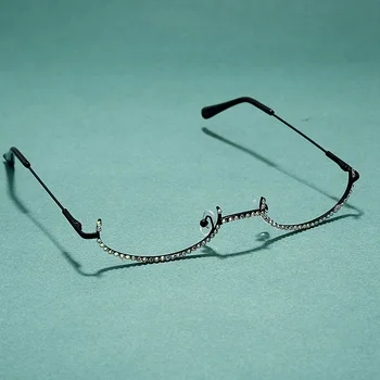 Nosorogovo Eyeglass Okvirji Oči Očala Okvirji Za Ženske Luksuzni Rimless Diamond Očala Okvirji Moških Očala Sončna Očala Dekoracijo