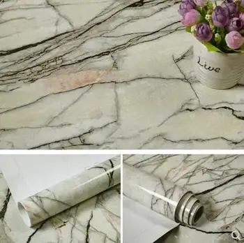 1 meter marmorja nalepke kuhinjski pult kabinet pohištva obnova nalepke namizne nepremočljiva olje-dokazilo ozadje