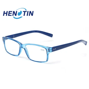Henotin Moda prozorne Plastike Moških in Žensk Obravnavi Očala Pravokotne Spomladanski Tečaj Light Color Očala Presbyopic Očala