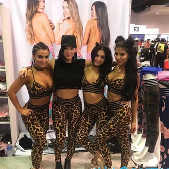 Moda Joga Hlače Ženske Seksi Leopard Telovadnici Dokolenke Push Up Vaja Legging Femme Fitnes Dokolenke Vaja Šport Leggins