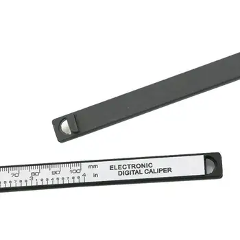 Digitalno kljunasto merilo, 100mm 4 palčni LCD-Digitalni Elektronski Ogljikovih Vlaken Vernier Kaliper Merilnik Mikrometer GOTD (Black) 20340