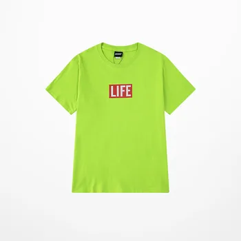 Tide blagovne Znamke Hip Hop Street T-majice 2019 Posadke Vratu Smešno Tiskanja Zeleno Barvo T Shirt Harajuku High Street Zgostitev Slogan Vrh Tee