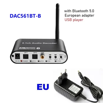 Digital 5.1 EU Audio Dekoder Dolby DTS/AC3 Audio Converter Prestavi LPCM, Da 5.1 Analogni Zvok Audio Adapter Pretvornik Ojačevalnik 20466