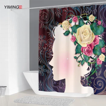 200x180 kopalnica zavese 3D color metulj tiskanje poliester nepremočljiva kopalnica dekorativni tuš zavesa s kavljem stroj 20596