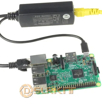 Aktivno PoE Delilnik Power Over Ethernet 48V na 5V 2.4 Mikro USB 4 Raspberry Pi 21