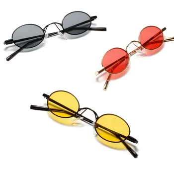 Kachawoo majhne ovalne retro sončna očala moških do leta 2018 poletje kovinski okvir rdeča rumena vintage sončna očala za ženske krog uv400 21400