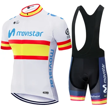 2020 ekipa Movistar kolesarski dres bo ustrezala kolesarjenje kratke Hlače Komplet Quick Dry maillot ciclismo hombre verano Za Mens Pro poletni kolesarski