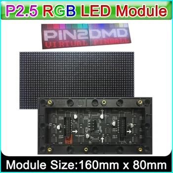 P2.5 Zaprtih Barvno LED prikazovalniku,160 mm x80mm,Fliper Stroj LED Plošča,P2,.5 LED Ploščo Matrix,ki je Združljiv Z PIN2DMD 22139
