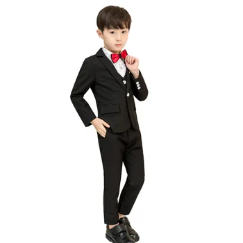 Formalno otrok oblačila za fante Evropski in Ameriški stil, črna/bela otroka, ki bo ustrezala fantje poročno obleko za Cvet fant Rojstni dan Oblačila 23067