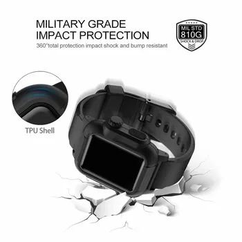 Šport Silikonske Gume Trak za Apple Watch Band Serije 6/5/4/3/2/SE Mehko Nepremočljiva Zapestja za iWatch 40 mm 44 42mm