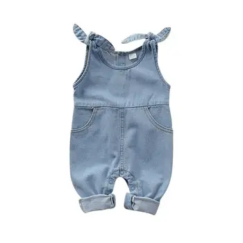 Novorojenček Dojenček Fant Dekle Oblačila Denim Romper Jumpsuit Obleko Oblikujejo Celovito Sunsuit Playsuit 23514