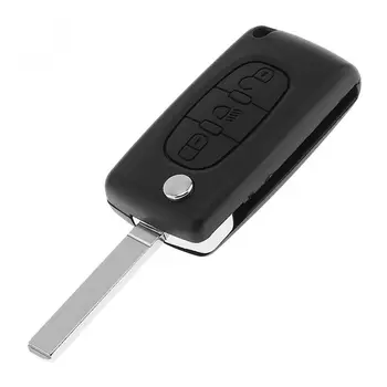 433MHz 3 Gumbe brez ključa Nerezane Flip Daljinski Ključ Fob s Svetlobo Gumb PCF7941 Čip in VA2 Rezilo za Peugeot 23922