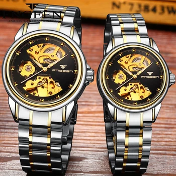 Reloj Mujer Tourbillon Okostje ročno uro za Ženske Horloge 30 M Nepremočljiva Jekla Samodejni Watch za Moške Ure Ljubimec Ure 24853