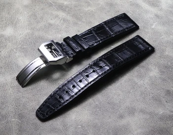 Ročno Krokodil Aligator Kože watch trak Pravega Usnja watchband Zložljiva sponke za Moške, visoke kakovosti Manšeta 20 mm 22 mm 26260