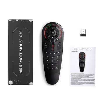 G30 Daljinski upravljalnik 2.4 G Brezžični Telefonski Zraka Miško 33 tipke IR učenje Žiro Zaznavanje Smart remote za Igre za android tv box