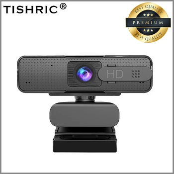 TISHRIC Spletna Kamera Z Mikrofonom/Webcam Pokrov Računalnika, Fotoaparat, Webcam Full HD 1080P Kamera samodejno ostrenje Za Živo Video 26830