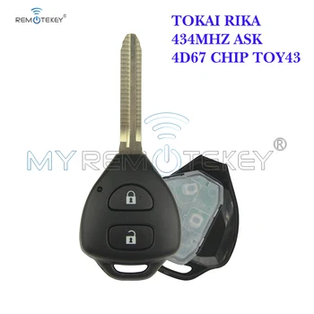 Remtekey TOKAI RIKA Daljinski izklop 2 gumb TOY43 434Mhz za Toyota HILUX+434mhz+4D67