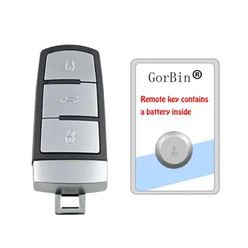 GORBIN Smart Remote key 433Mhz za VW Passat CC 3C0959752BA 3 Gumb Fob s ID48 čip(P/N: 3C0 959 752 BA 27463