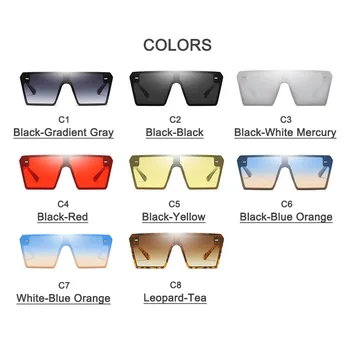 Retro Prevelik Okvirjem Kvadratnih sončna Očala Moških in Žensk Trend Očala iz Enega kosa Visoke Kakovosti Očala 2779