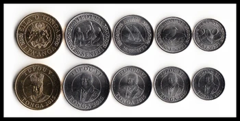 Tonga 5 Kosov Kovancev, Nastavite Oceanija Novo Izvirno Kovanec Zbirateljske Edition Resnično Redkih Unc Spominski Nova Izdaja 28430