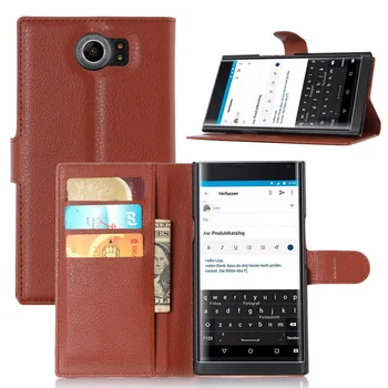 Usnjena torbica za Blackberry Priv Pokrovček za Blackberry Priv Primeru Denarnice Fundas Luksuzni Oporo Zaščitna Primeru Telefon 28732