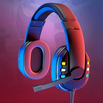 Profesionalne Gaming Slušalke Led Luči Igralec Slušalke za Računalnik Nastavljiv Bass PC Stereo Slušalke Z Mikrofonom Darila 3,5 mm 28796