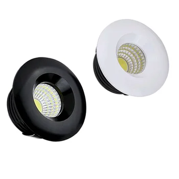 Krog Kvadratnih LED Mini COB Downlight Aluminija AC85-265V 3W Omarico, Svetilke Vgradne Stropne Spot Svetilka Bela Črna