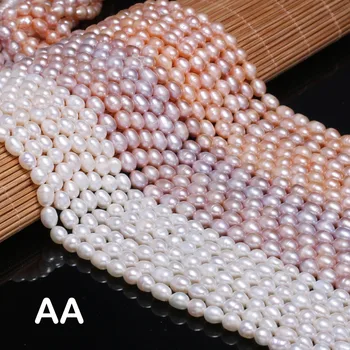 Čar AA Ovalne Pearl Noge Naravnih Sladkovodnih Baročno Biseri za Ogrlico, Zapestnico, Nakit, Izdelava DIY 6-7mm