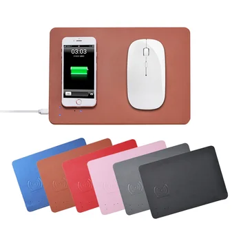 Brezžično Polnjenje Mouse Pad za iPhone, Samsung Galaxy S8 Plus S7 S9 Rob 6 Barvno Mobilni Telefon Qi Brezžični Polnilnik Mat 3037