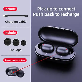 Brezžična tehnologija Bluetooth EarphoneTWS 5.0 Haylou GT1 Stereo Luksuzni Slušalke Nepremočljiva Šport Slušalke Pomnilnik z Polnilnik Polje 30396