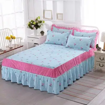 2019 novo čipke svetu tiskanih posteljo krilo s površino postelje, vzmetnice zajema listov domačega tekstilnega posteljnina 30578