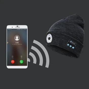 Brezžična tehnologija Bluetooth Lučka Skp Razsvetljavo Glasbo, Slušalke Hladno, Pozimi Toplo Kapo 875D