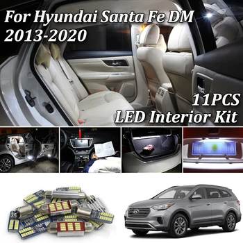 11Pcs Bela Canbus Napak led notranja luč Paket Komplet za obdobje 2013-2020 Hyundai Santafe Santa Fe DM ix45 led notranja luč 3107