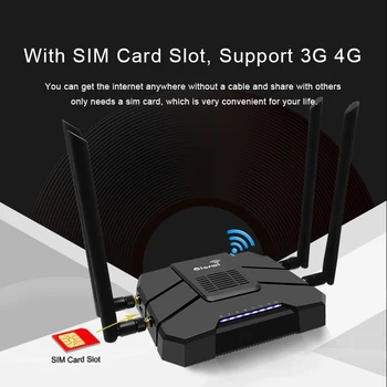 3G 4G LTE Usmerjevalnik S KARTICO Reža za Kartico Gigabit 1200Mbps MT7621 Čipov, 512 mb RAM Dual Band 2,4 G/5GHz WiFi Dostopno Točko Rotuer 32884