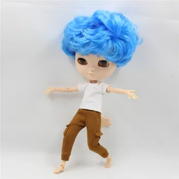 LEDENO DBS LUTKA fant skupni organ modra kodraste lase 30 cm igrača, lutka bela koža brez makup 33152