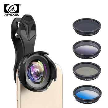 APEXEL vse v vsem kamero telefona kit objektiv strokovno široko/makro objektiv z grad filter CPL ND filter za iPhoneX andriod telefoni 3348