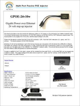 Gigabit POE 24Volt PoE injektor za Mikrotik/UBNT izdelek iz Sončnih celic, pretvorbo 12V do 24V naprave nad 100 M omrežnega kabla 34251