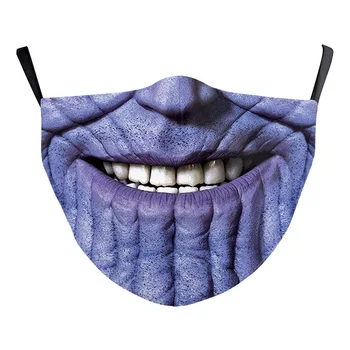 Velik Dogodek je klovn in usta 3D Tiskanih Obraz Tkanine Maske PM2.5Filter Tiskanje usta Moda Halloween grimace stroj 34368