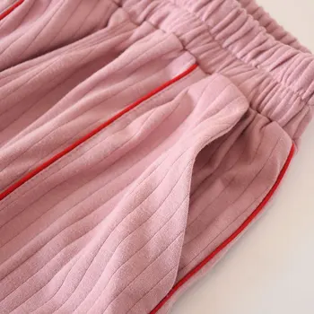 Bombaža, pletene ženske pižame hlače jeseni domov hlače svoboden priložnostne bombaž trakovi kartuša barva velikosti ženske 34668