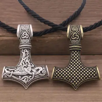Mjolnir Thor Kladivo Obesek Talisman Amulet Nakit Viking Ogrlica Moških Accesorios Neckless Mujer