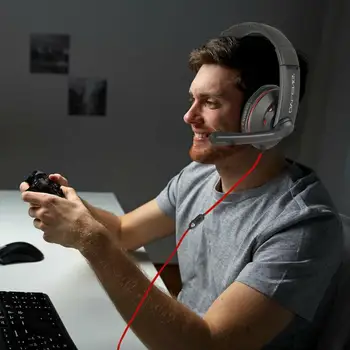 Profesionalni Led Luči Igralec Slušalke Za Računalnik PS4 Gaming Slušalke Nastavljiv Bass PC Stereo Slušalke Z Mikrofonom X-BOX 34939
