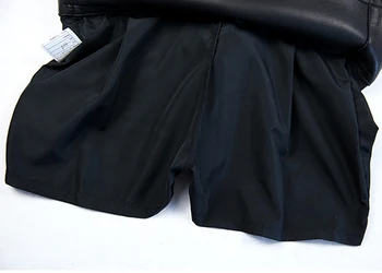 RYS8343 Ženske Harajuku Fashion Show Visoko Pasu Asimetrični Poševna Vilice Črno Krilo Femme Pravega Usnja Ulične Zaviti Gonne