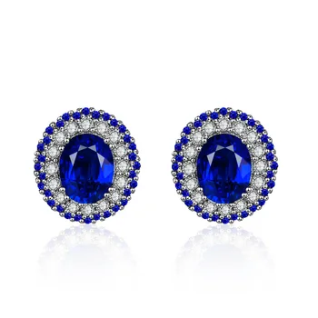 2021 nove luksuzne modre barve, ovalne uhani za ženske, obletnice, darila nakit trgovini Valentinovo E5791