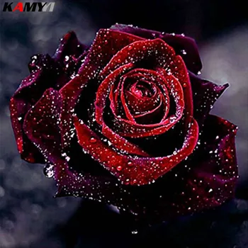 Celoten Kvadratni/Krog Vaja 5D DIY Red Diamond rose 3D Vezenje Navzkrižno Šiv Mozaik Nosorogovo HYY