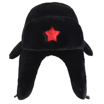 Red Star značko na prostem hladno zgosti plus žamet otrok kolesarjenje pozimi topla ušesa bombaž klobuk smučarskih klobuk Rusija 37974