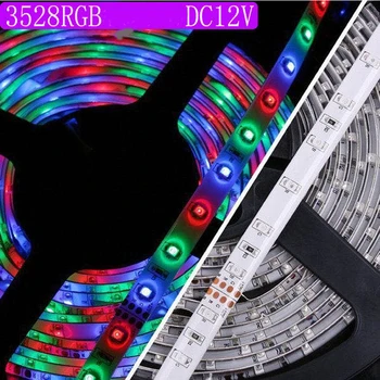 LED Trak RGB Svetlobe Led Trak SMD 2835 DC12V vodoodporna LED Luči 5m10m diod Trak Prilagodljiv 44key daljinski upravljalnik Napajanje