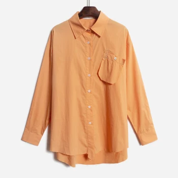 Han Shirt ženski design občutek nišo, spomladi in jeseni retro Hong Kong okus barva majica 4029